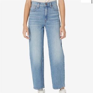 Madewell Slim Wide-Leg Crop Denim Jean in Light Wash
